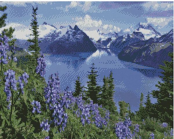 Алмазна мозаїка  Альпійський гірський краєвид