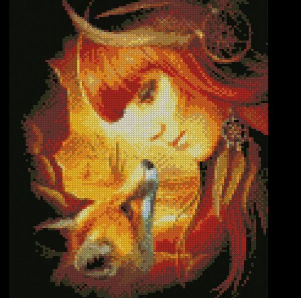 Алмазна мозаїка Дівчина з лисицею
