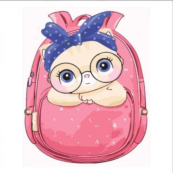 Набір для розпису по номерах Котик у сумці