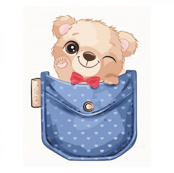 Набір для розпису по номерах Ведмедик у кишені