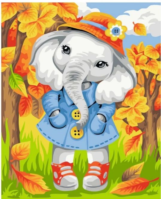 Набір для розпису по номерах Осінній слоник