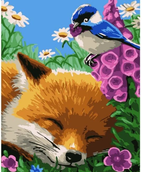 Набір для розпису по номерах Лис на відпочинку