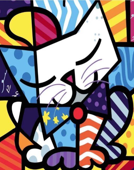 Набір для розпису по номерах  Абстрактний кіт