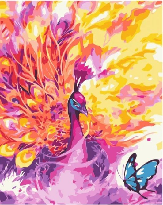 Набір для розпису по номерах Барвистий павич