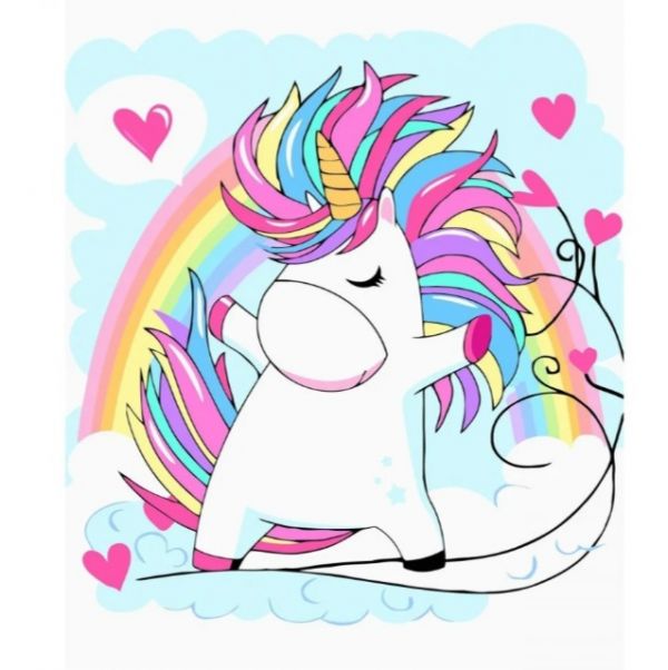 Набір для розпису по номерах Веселий єдиноріг