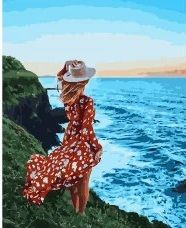 Картина за номерами Дівчина біля океану