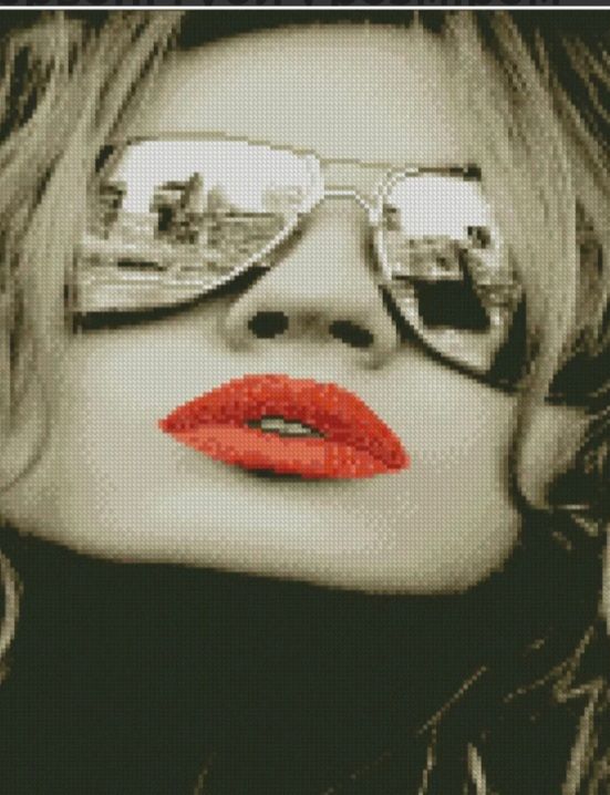 Алмазна картина Червоні губи