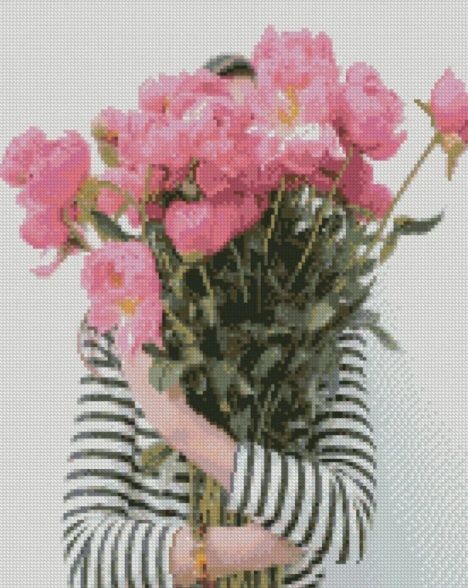 Алмазна картина Рожева краса квітів