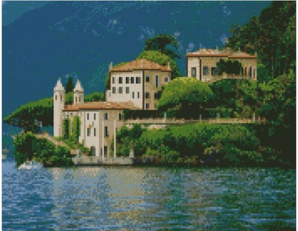 Алмазна картина Будинок на березі