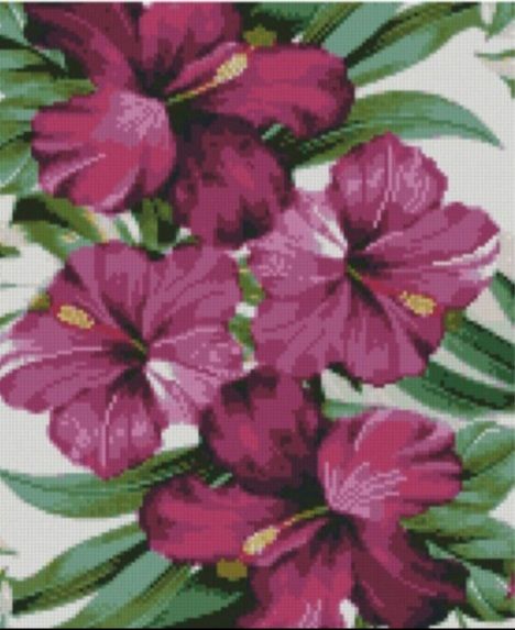 Алмазна картина Фіолетовий гібіскус