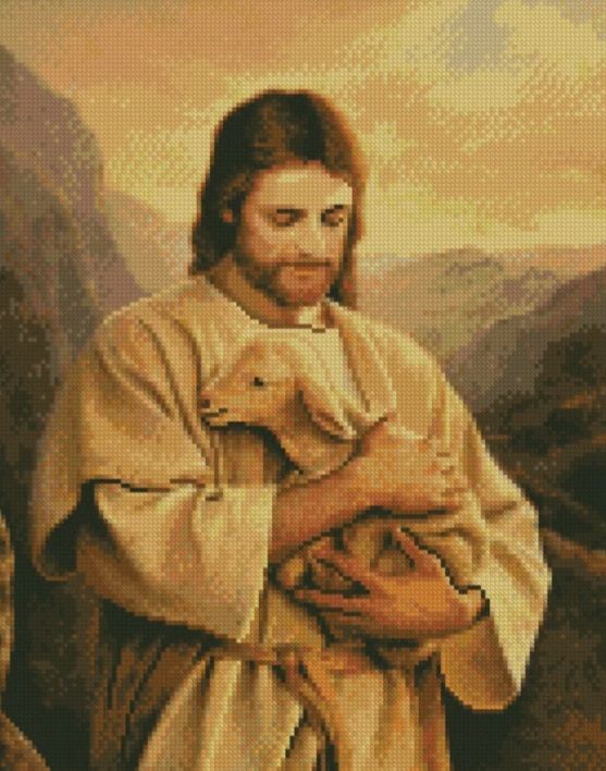 Алмазна картина Пастир з овечкою