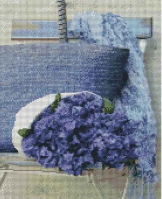 Алмазна картина  Фіолетовий букет