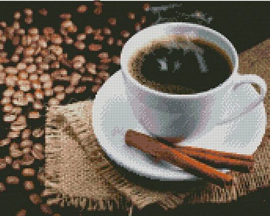 Алмазна картина Кава з корицею