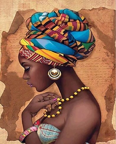 Алмазна картина Дівчина з Африки