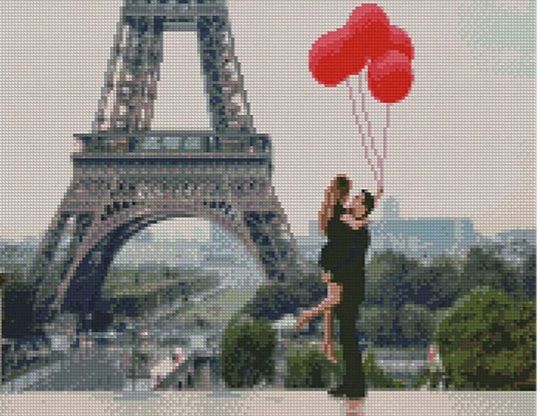 Алмазна картина Закохані в Парижі