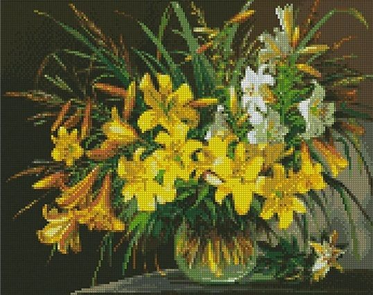 Алмазна картина Букет жовтих лілій