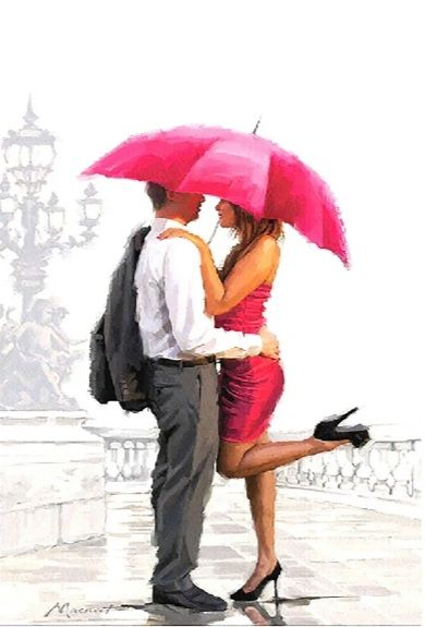 Алмазна картина Побачення під парасолькою