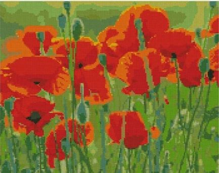 Алмазна картина Макове поле