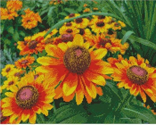 Алмазна картина  Яскраві квіти