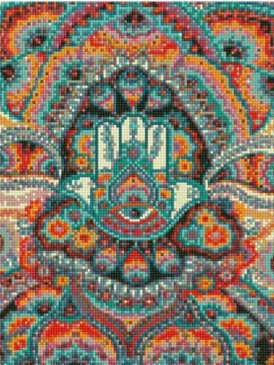 Алмазна мозаїка Рука Фатіми та мандала