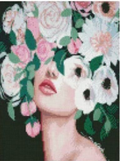 Алмазна мозаїка Дівчина у квітах