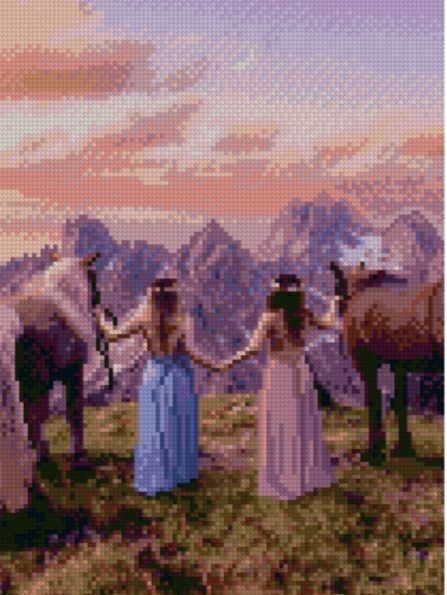 Алмазна мозаїка Подруги-наїздниці