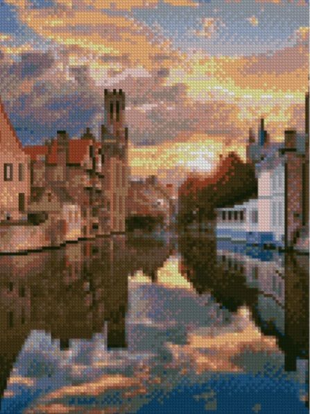 Алмазна мозаїка  Небо у воді