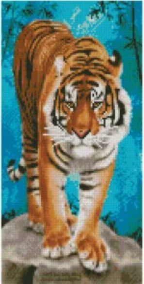 Алмазна мозаїка Тигр на камені