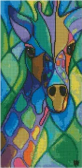 Алмазна мозаїка Різнокольоровий жираф