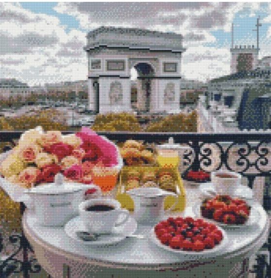 Алмазна мозаїка  Сніданок у Франції