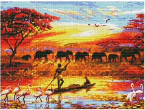 Алмазна мозаїка Життя Африки