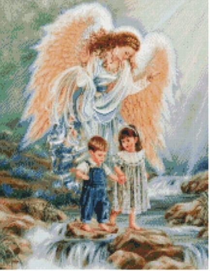 Алмазна мозаїка Ангел над дітьми