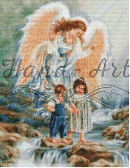 Алмазна мозаїка Ангел над дітьми