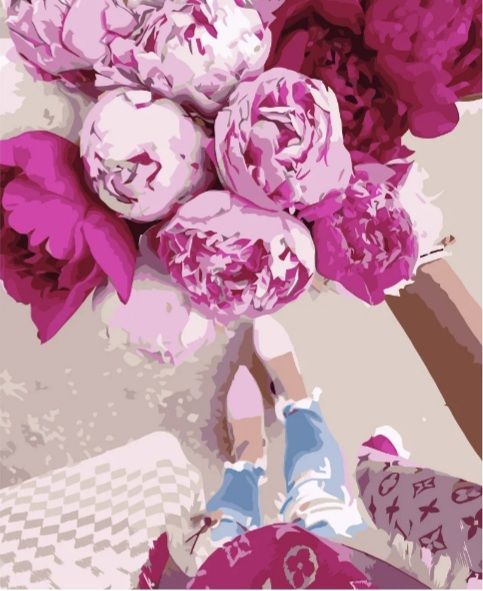 Картина за номерами  Букет у руках