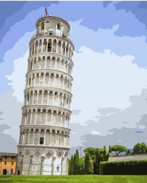 Картина за номерами Пізанська вежа