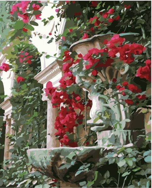 Картина за номерами Сад червоних квітів