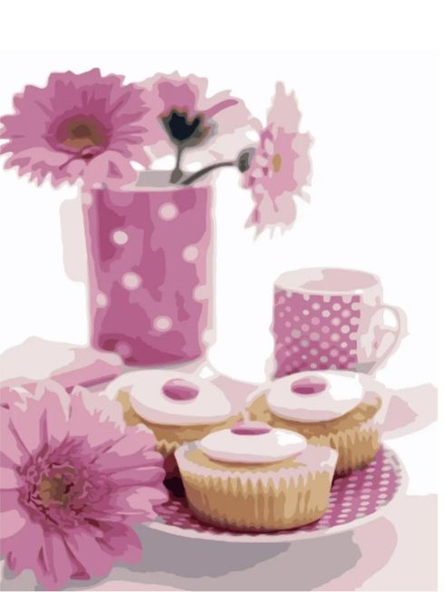 Картина за номерами  Рожеві цятки