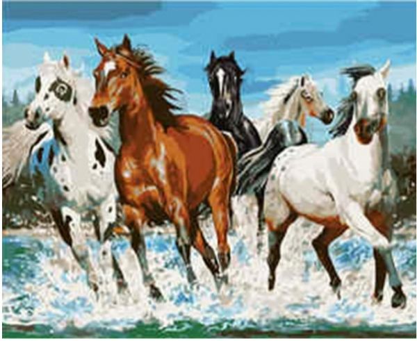 Картина за номерами Браві коні