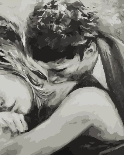 Картина за номерами Закохані Ч/Б