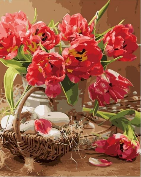 Картина за номерами  Великодній натюрморт