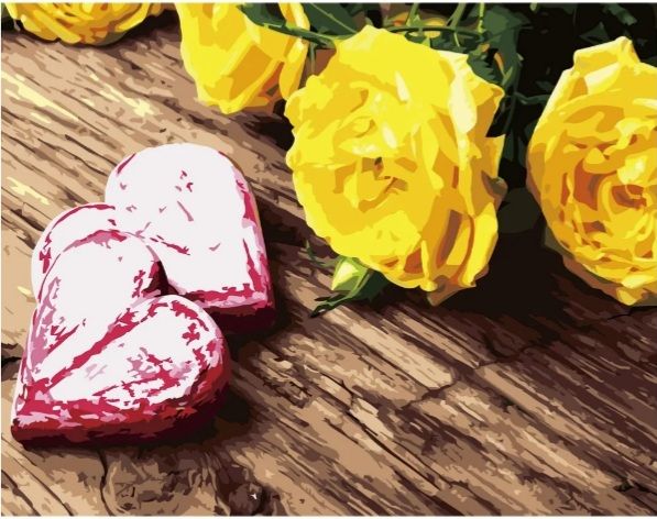 Картина за номерами Жовті троянди