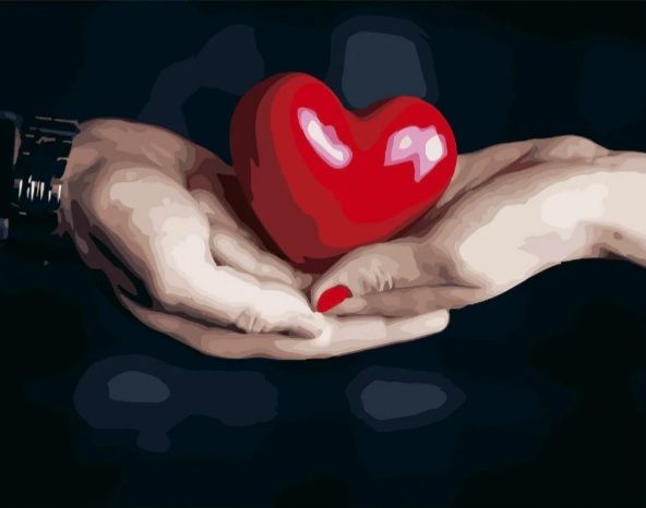 Картина за номерами Серце в долоньках