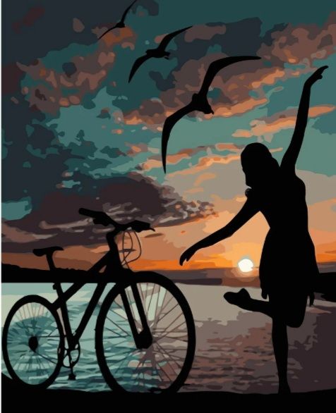 Картина за номерами Нічна велопрогулянка