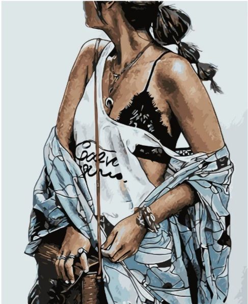 Картина за номерами Стильна дівчина