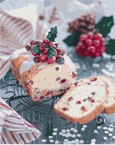 Картина за номерами Різдвяний кекс