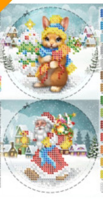 Новорічна іграшка для вишивки (заготовка не пошита) №44 Новорічна іграшка для вишивки (заготовка не пошита) №44