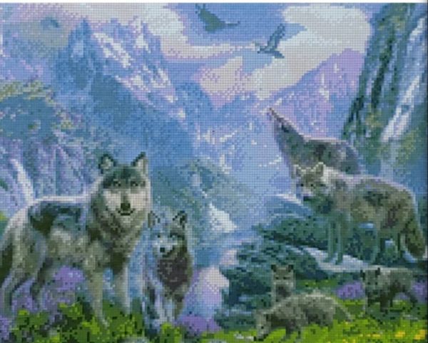 Алмазна картина Вовча гора