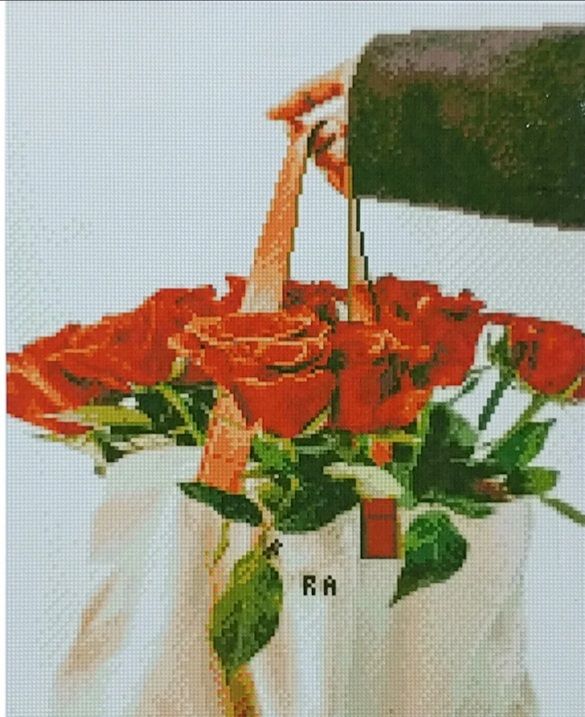 Алмазна картина Троянди в шопері