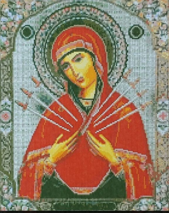 Алмазна картина Ікона Семистрільна