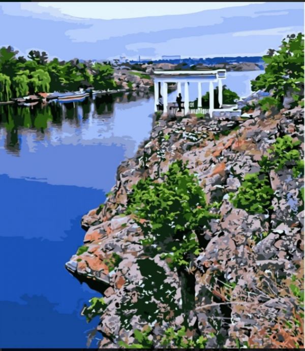 Картина за номерами Ластівчине гніздо на Хортиці